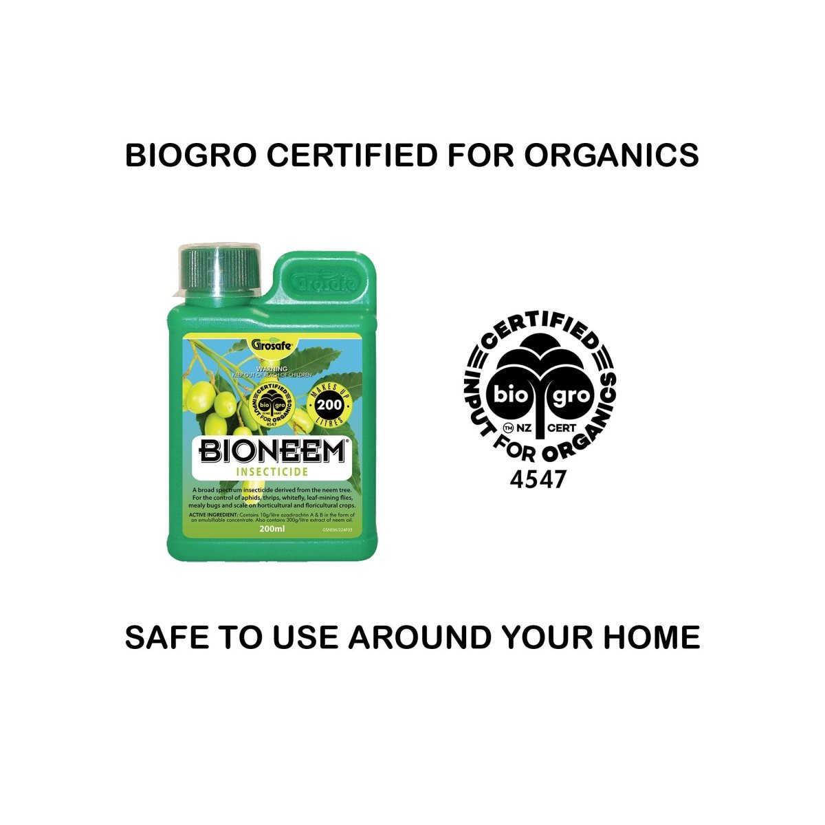 Grosafe BioNeem Insecticide - Your Organic Defense Against Pests! - Insecticide - Liqua Nutrients